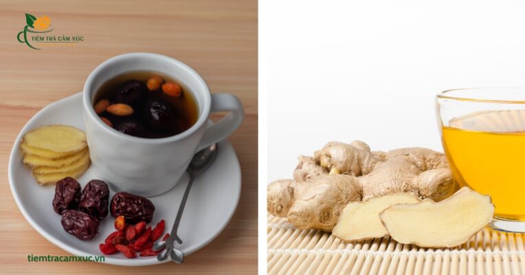 Trà táo đỏ gừng