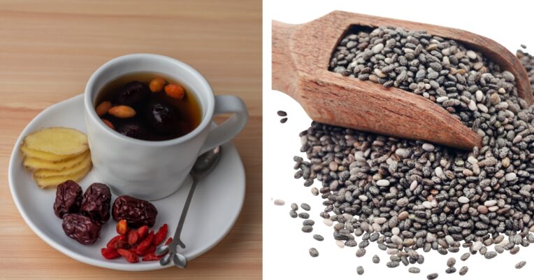 Trà táo đỏ hạt chia