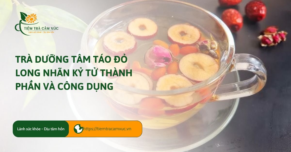 Trà dưỡng tâm táo đỏ long nhãn kỷ tử thành phần và công dụng