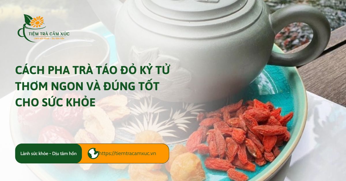 cách pha trà táo đỏ kỷ tử
