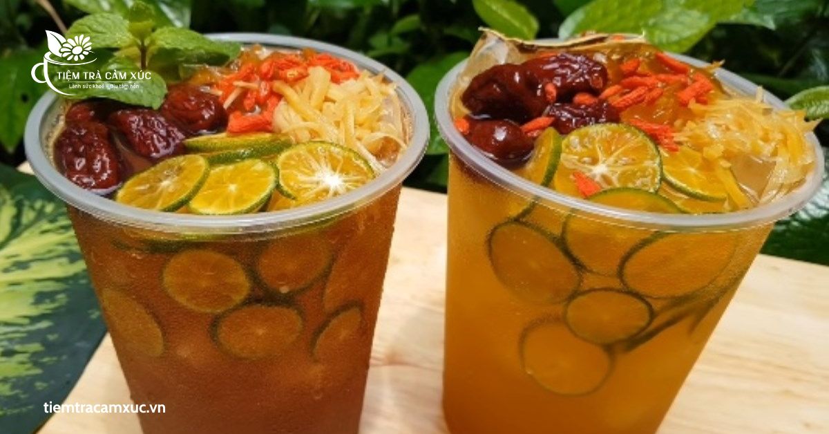 Trà tắc kết hợp với táo đỏ